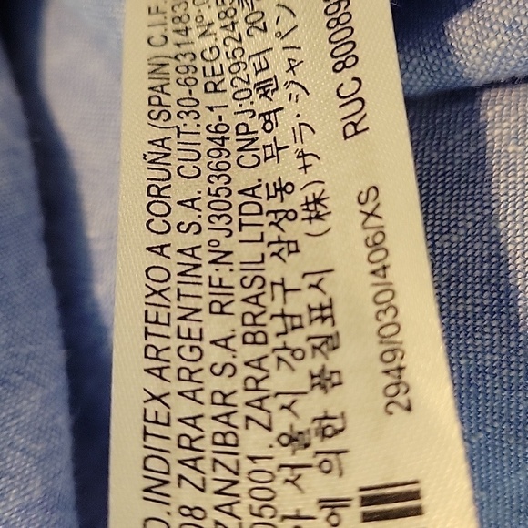 ZARA linen button down ruffle top - Picture 6 of 8